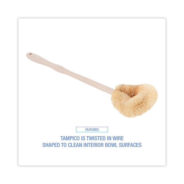 Tampico Toilet Bowl Brush, 19" Overall Length, Beige