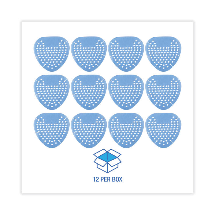 Gem Urinal Deodorizer Screen, Cotton Blossom Scent, Blue, 12/Box