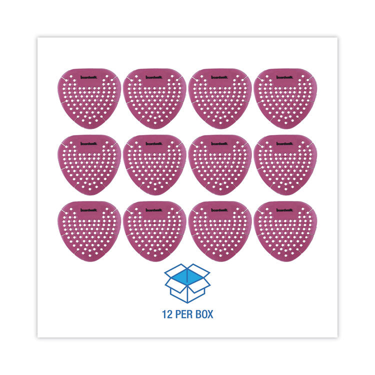Gem Urinal Deodorizer Screen, Spiced Apple Scent, Red, 12/Box