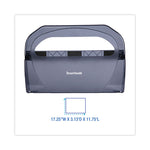 Toilet Seat Cover Dispenser, 17.25 x 3.13 x 11.75, Smoke