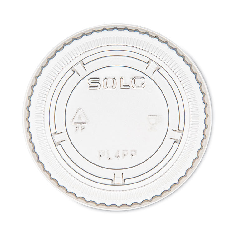 Portion/Souffle Cup Lids, Fits 3.25 oz/4 oz/5.5 oz Portion Containers, Plastic, Clear, 125/Sleeve, 20 Sleeves/Carton