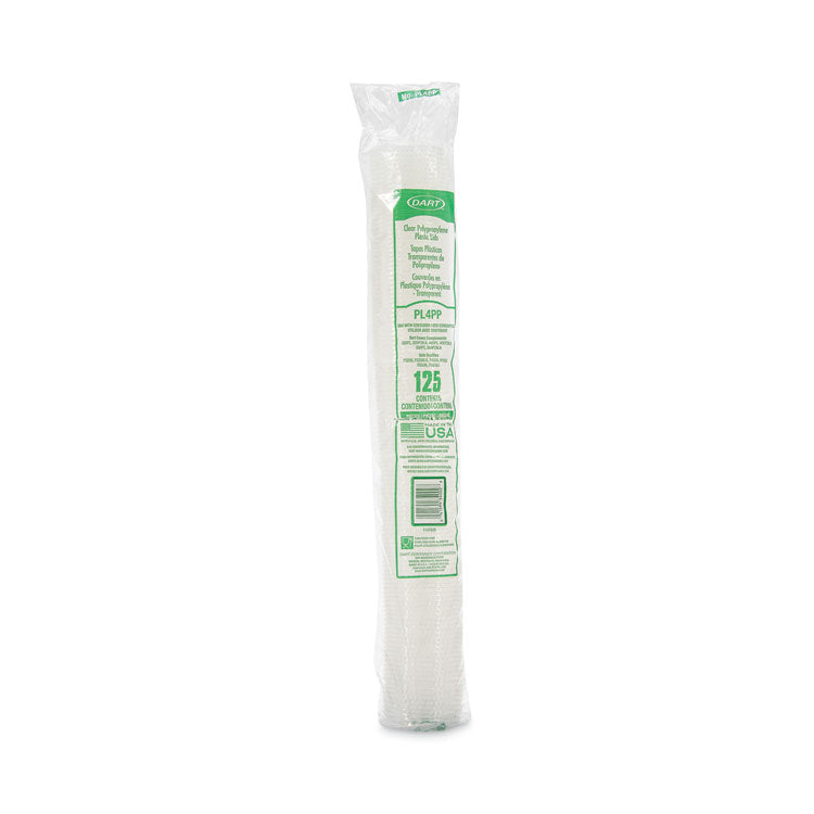 Portion/Souffle Cup Lids, Fits 3.25 oz/4 oz/5.5 oz Portion Containers, Plastic, Clear, 125/Sleeve, 20 Sleeves/Carton