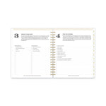 Day Designer Daily/Monthly Frosted Planner, Rugby Stripe Artwork, 10 x 8, Black/White Cover, 12-Month (July-June): 2025-2026