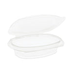 EarthChoice Recycled PET Hinged Container, 8 oz, 4.92 x 5.87 x 1.32, Clear, Plastic, 200/Carton