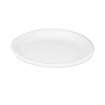 Placesetter Satin Non-Laminated Foam Dinnerware, Plate, 10.25" dia, White, 540/Carton