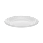 Placesetter Deluxe Laminated Foam Dinnerware, Plate, 6" dia, White, 1,000/Carton