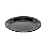 Placesetter Deluxe Laminated Foam Dinnerware, Plate, 6" dia, Black, 125/Pack, 8 Packs/Carton