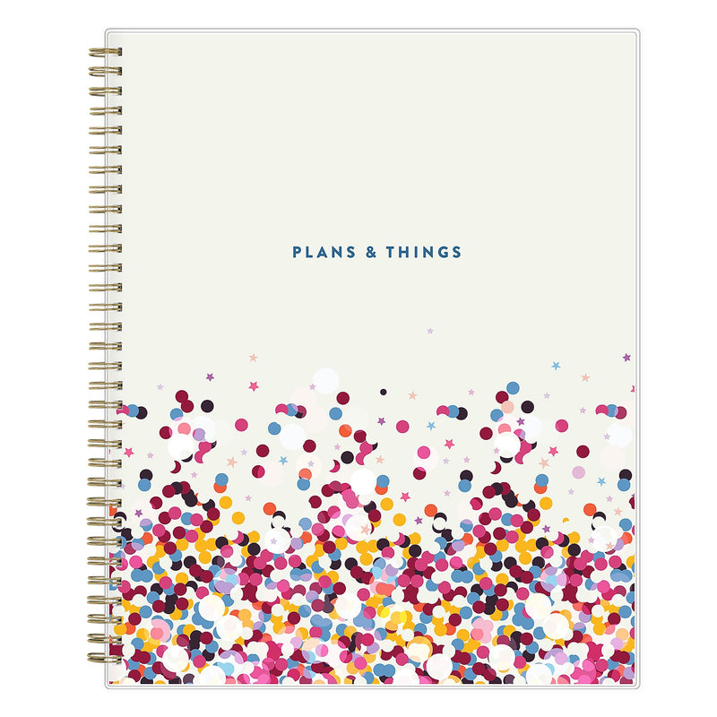 2025-2026 Blue Sky Star Confetti 8.5" x 11" Academic Year Weekly & Monthly Planner, Plastic Cover, Multicolored (136609-A26)