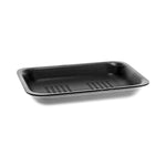 Supermarket Tray, #2, 5.88 x  8.38 x 1.21, Black, Foam, 500/Carton
