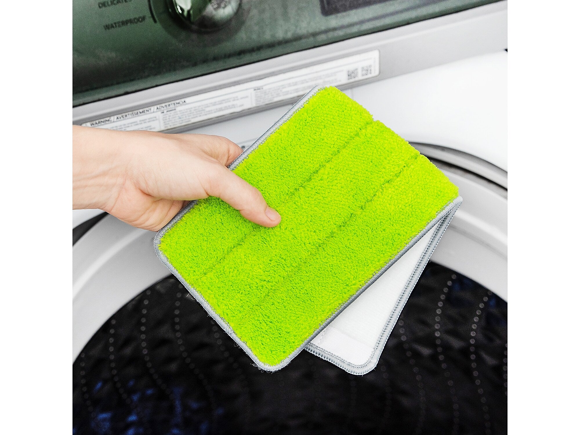 Libman Rinse 'n Wring Microfiber 13" Mop Pad Refill, Green, 6/Pack (1676)