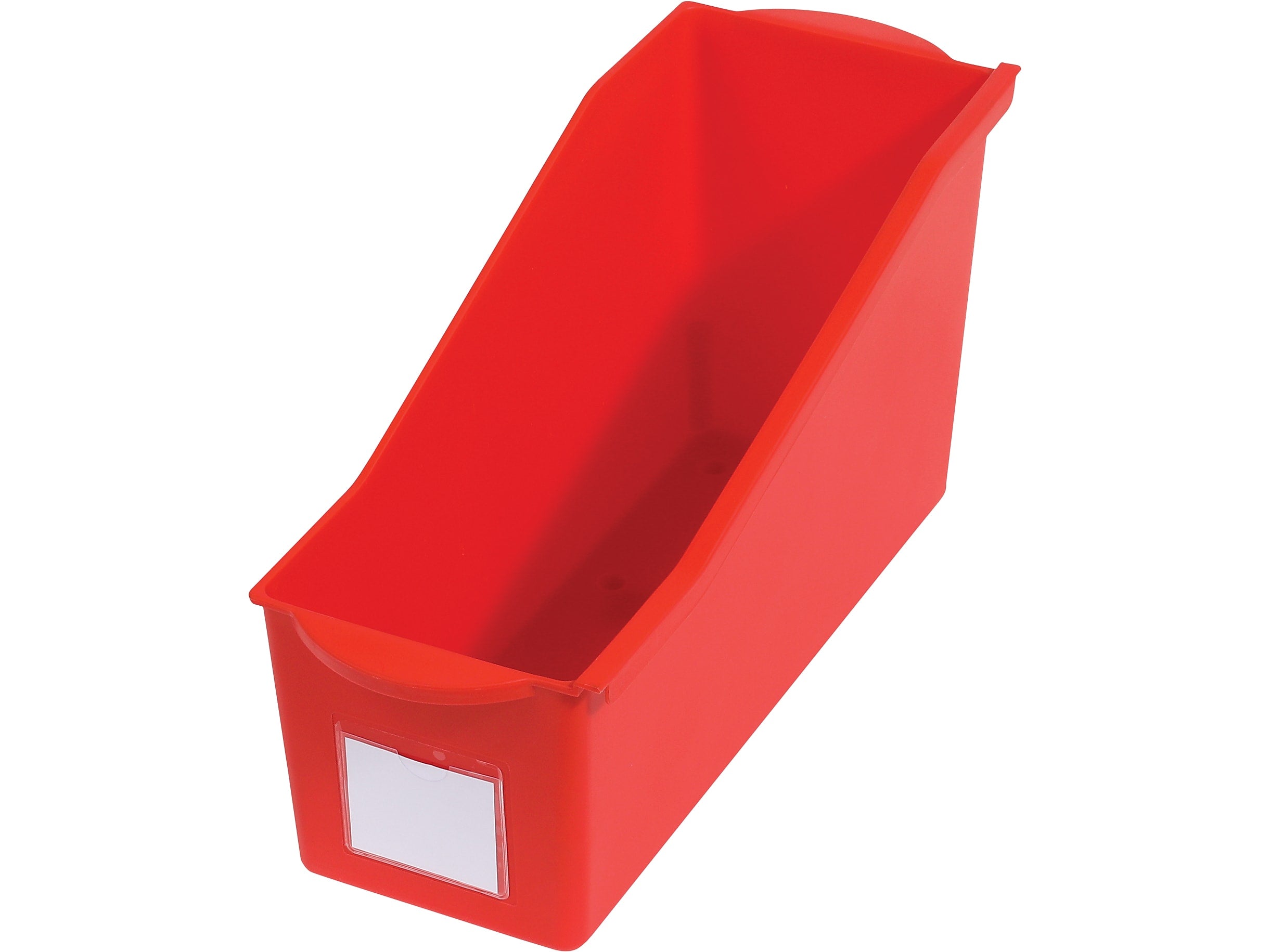 Deflect-O Polypropylene Book Bin, 7.35" x 5.34" x 14.2", Red (39508RED)
