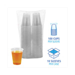 Translucent Plastic Cold Cups, 10 oz, 100/Sleeve, 10 Sleeves/Carton