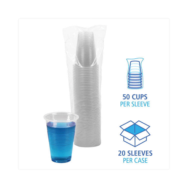 Translucent Plastic Cold Cups, 16 oz, 50/Sleeve, 20 Sleeves/Carton