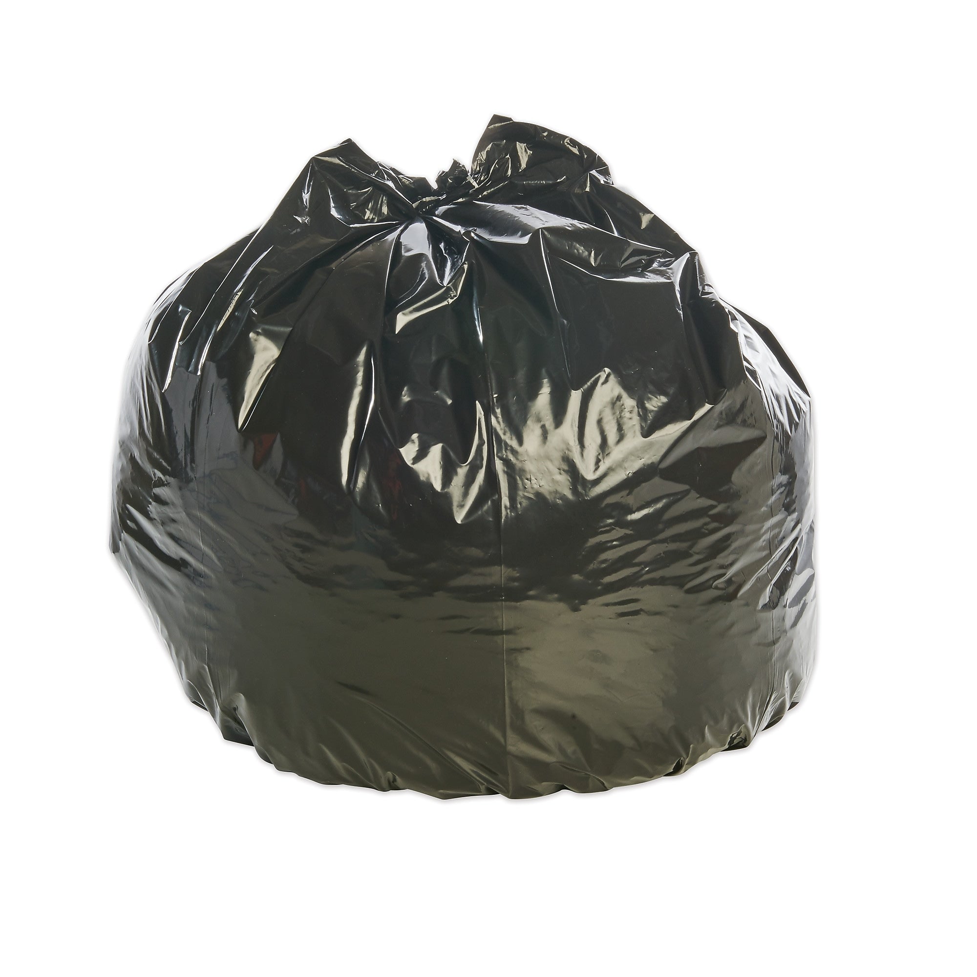 AbilityOne® 8105015173667, SKILCRAFT Recycled Content Trash Can Liners, 33 gal, 1.3 mil, 33" x 39", Brown/Black, 33/Box