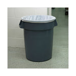 High-Density Can Liners, 33 gal, 14 mic, 33" x 38", Natural, Perforated Roll, 25 Bags/Roll, 10 Rolls/Carton