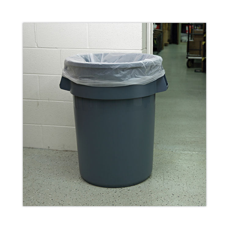 High-Density Can Liners, 60 gal, 11 mic, 38" x 58", Natural, Perforated Roll, 25 Bags/Roll, 8 Rolls/Carton