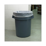 High-Density Can Liners, 60 gal, 19 mic, 38" x 58", Natural, Perforated Roll, 25 Bags/Roll, 6 Rolls/Carton