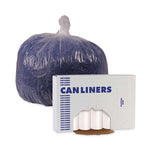 High-Density Can Liners, 45 gal, 10 mic, 40" x 46", Natural, Perforated Roll, 25 Bags/Roll, 10 Rolls/Carton