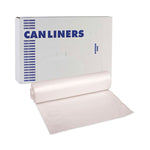 High-Density Can Liners, 45 gal, 13 mic, 40" x 46", Natural, Perforated Roll, 25 Bags/Roll, 10 Rolls/Carton