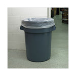 High-Density Can Liners, 45 gal, 19 mic, 40" x 46", Natural, Perforated Roll, 25 Bags/Roll, 6 Rolls/Carton