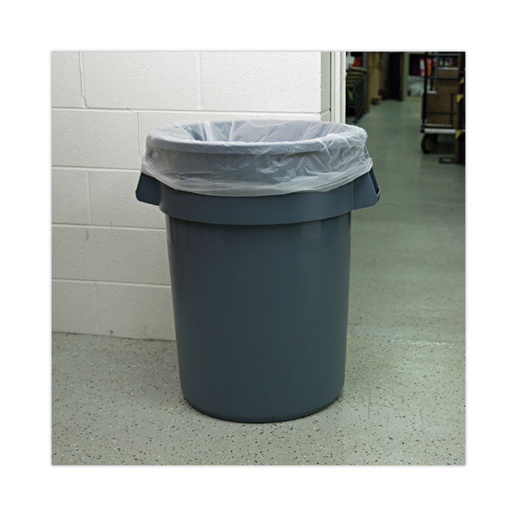 High-Density Can Liners, 45 gal, 19 mic, 40" x 46", Natural, Perforated Roll, 25 Bags/Roll, 6 Rolls/Carton