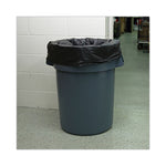 High-Density Can Liners, 45 gal, 19 mic, 40" x 46", Black, Perforated Roll, 25 Bags/Roll, 6 Rolls/Carton