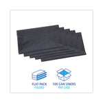 Linear Low Density Industrial Can Liners, 33 gal, 1.3 mil, 33" x 39", Gray, Flat Pack, 100/Carton