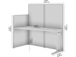 Bush Business Furniture Office in an Hour 63"H x 65"W Cubicle Panel Workstation, Pure White (WC36192-03K)