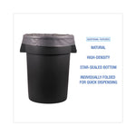 High Density Industrial Can Liners Flat Pack, 33 gal, 16 mic, 33" x 40", Natural, Flat Pack, 200/Carton
