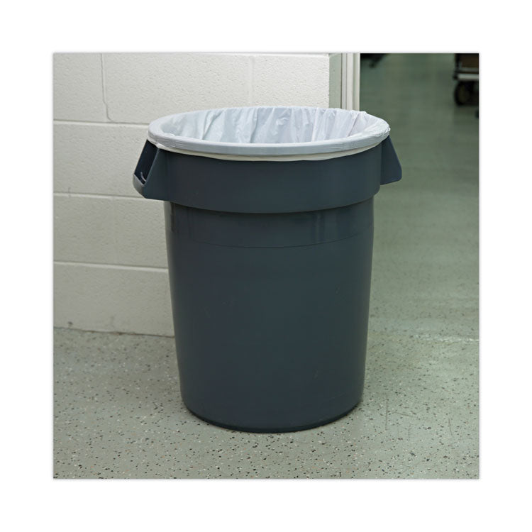 High Density Industrial Can Liners Flat Pack, 33 gal, 16 mic, 33" x 40", Natural, Flat Pack, 200/Carton
