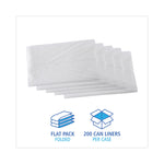 High Density Industrial Can Liners Flat Pack, 45 gal, 16 mic, 40" x 48", Natural, Flat Pack, 200/Carton