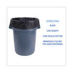Linear Low Density Industrial Can Liners, 30 gal, 0.65 mil, 30" x 36", Black, Flat Pack, 200/Carton