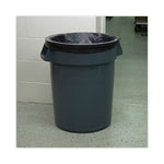 Linear Low Density Industrial Can Liners, 30 gal, 0.65 mil, 30" x 36", Black, Flat Pack, 200/Carton