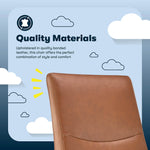 Serta Comfort Modern Ergonomic Bonded Leather Swivel Executive Chair, Cognac (CHR10132D)