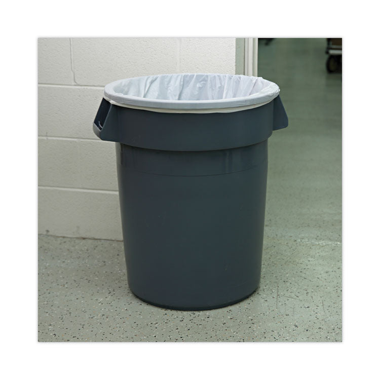 High Density Industrial Can Liners Coreless Rolls, 33 gal, 16 mic, 33" x 40", Natural, Perforated, 25 Bags/Roll, 10 Rolls/CT