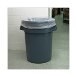 High Density Industrial Can Liners Coreless Rolls, 45 gal, 13 mic, 40" x 48", Natural, Perforated, 25 Bags/Roll, 10 Rolls/CT