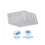 Linear Low Density Industrial Can Liners, 30 gal, 0.7 mil, 30" x 36", White, Flat Pack, 200/Carton