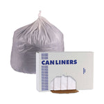 Linear Low Density Industrial Can Liners, 30 gal, 0.7 mil, 30" x 36", White, Flat Pack, 200/Carton