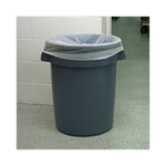 Linear Low Density Industrial Can Liners, 30 gal, 0.9 mil, 30" x 36", White, Flat Pack, 100/Carton