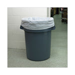 Linear Low Density Industrial Can Liners, 56 gal, 0.9 mil, 43" x 47", White, Flat Pack, 100/Carton