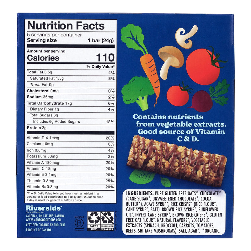 Madegood Gluten Free Chocolate Drizzled Vanilla Granola Bars, 0.85 oz., 5/Box, 6 Boxes/Pack (307-00427)