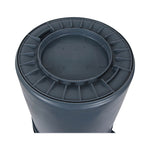 Round Waste Receptacle, 32 gal, Linear-Low-Density Polyethylene, Gray