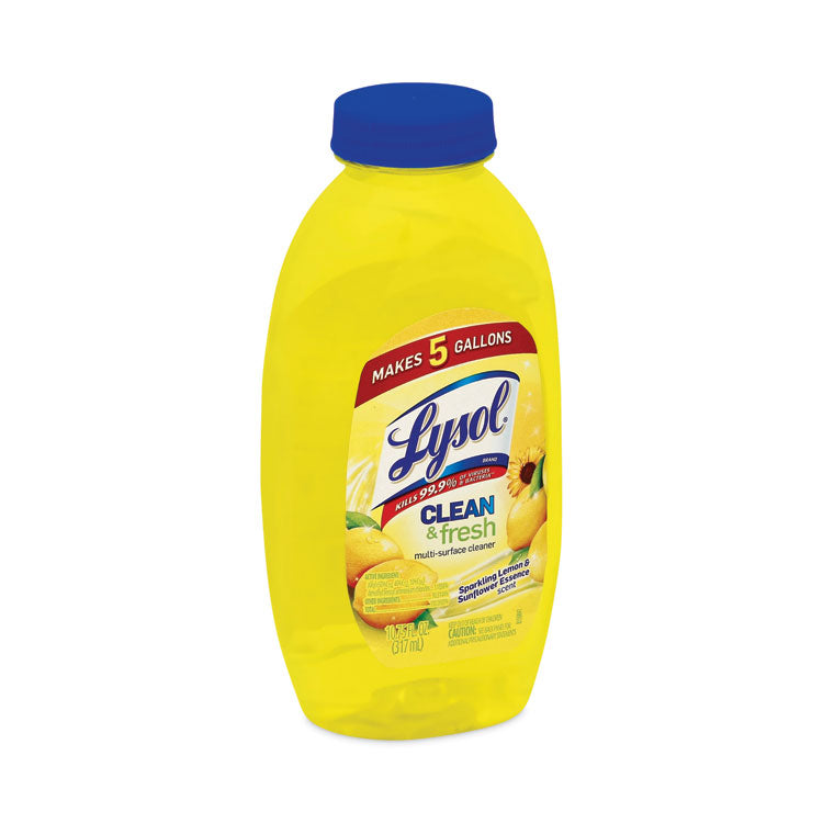 Clean and Fresh Multi-Surface Disinfectant Cleaner, Sparkling Lemon and Sunflower Essence, 10.75 oz Bottle, 20/Carton
