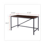 Industrial Series Table Desk, 47.25" X 23.63" X 29.5", Modern Walnut