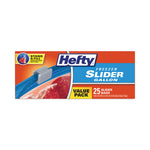 Slider Stand and Fill Freezer Storage Bags, 1 gal, 10.56" x 11", Clear, 25 Bags/Box, 9 Boxes/Carton