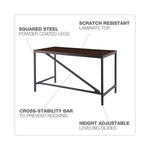 Industrial Series Table Desk, 47.25" X 23.63" X 29.5", Modern Walnut