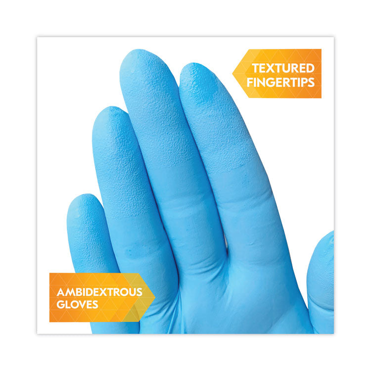 G10 Comfort Plus Blue Nitrile Gloves, Powder-Free, X-Large, 4 mil Thick, 9.5" Long, Light Blue, 100/Box, 10 Boxes/Carton