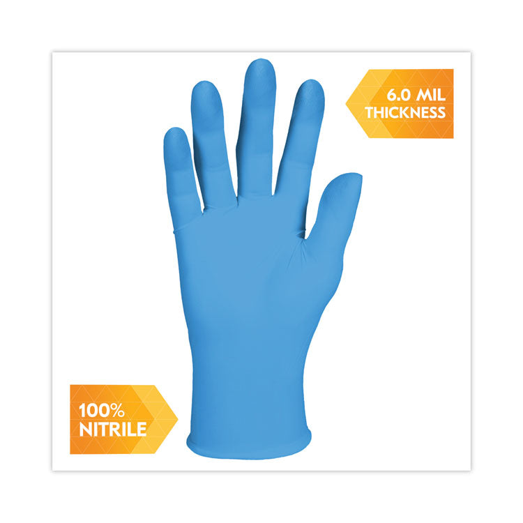 G10 2PRO Nitrile Gloves, Powder-Free, X-Large, 6 mil Thick, 9.5" Long, Blue, 90/Box, 10 Boxes/Carton