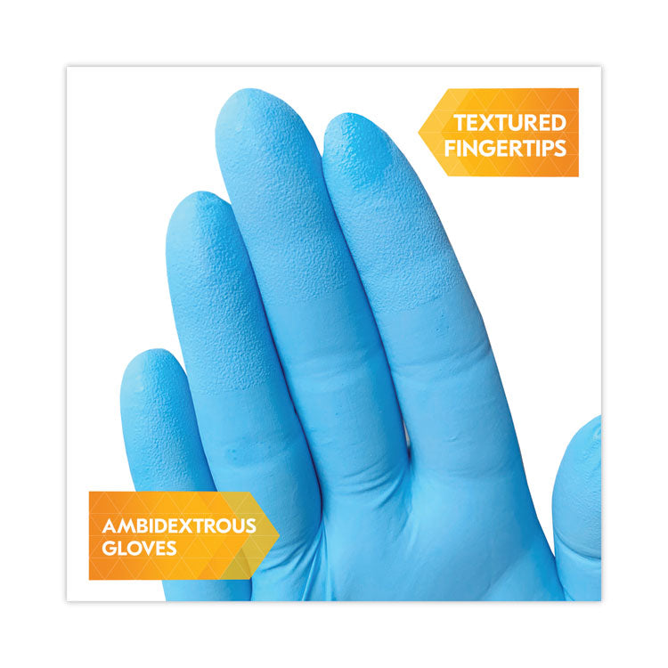 G10 Comfort Plus Blue Nitrile Gloves, Powder-Free, Small, 4 mil Thick, 9.5" Long, Light Blue, 100/Box, 10 Boxes/Carton