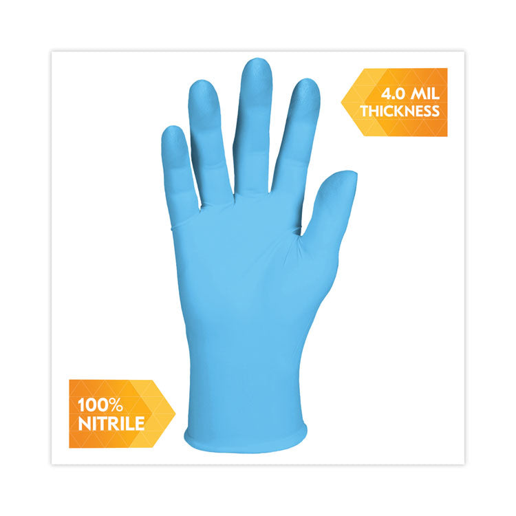 G10 Comfort Plus Blue Nitrile Gloves, Powder-Free, Medium, 4 mil Thick, 9.5" Long, Light Blue, 100/Box, 10 Boxes/Carton